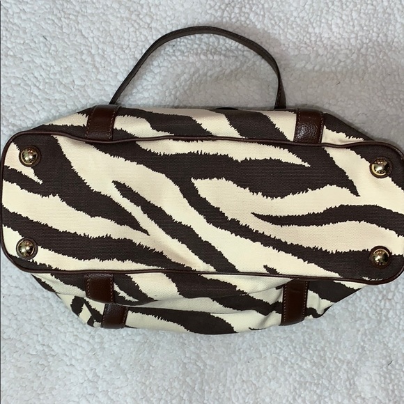 Michael Kors Zebra Print Canvas Tote Bag - Picture 3 of 8